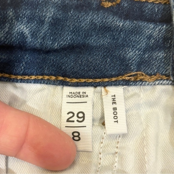 Loft 8 (29) Boot Cut Women’s Jeans Mid Rise Stretch 2023 Whiskering Veining - Picture 10 of 12